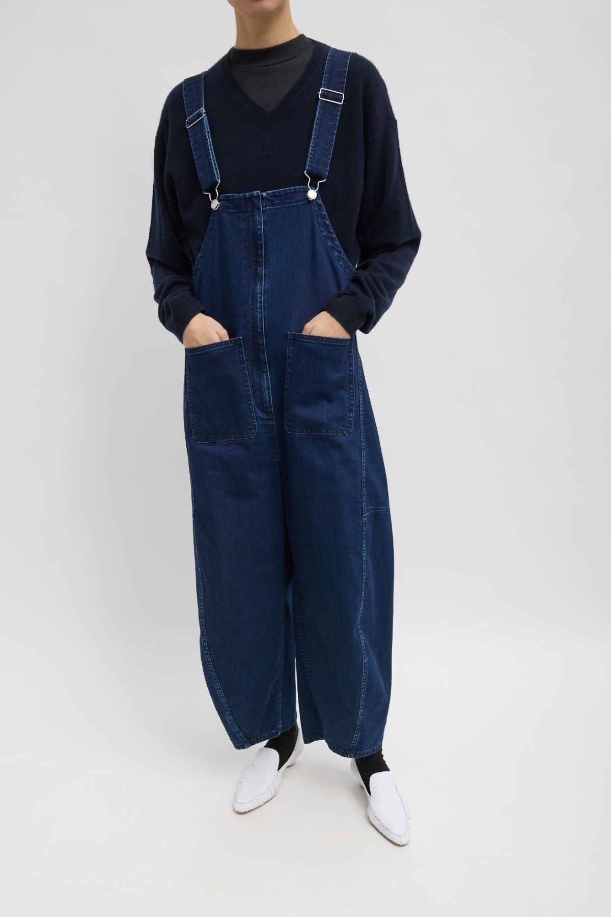 Tibi Classic Denim Jumpsuit - Indigo