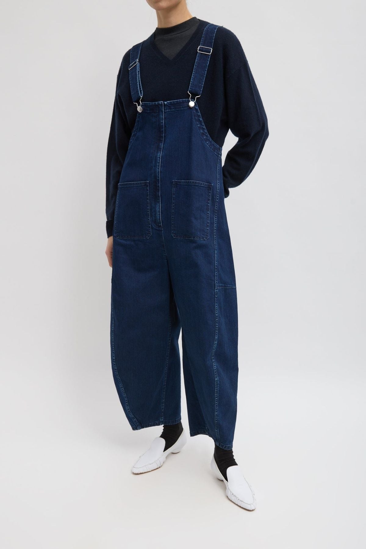 Tibi Classic Denim Jumpsuit - Indigo