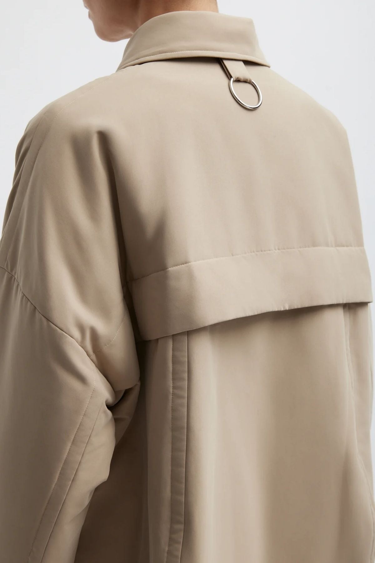 Tibi Clyde Padding Shirt Jacket - Tan