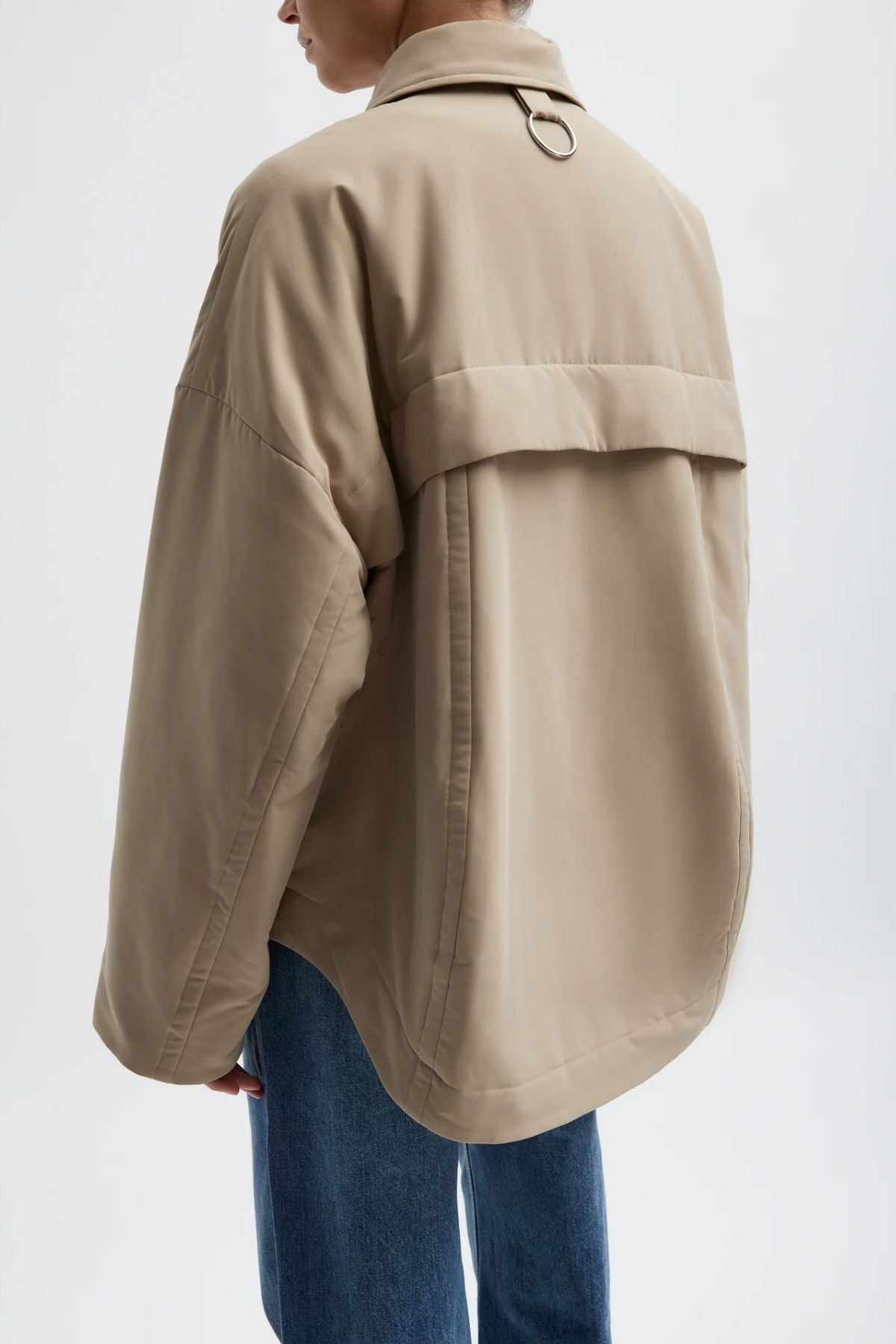 Tibi Clyde Padding Shirt Jacket - Tan