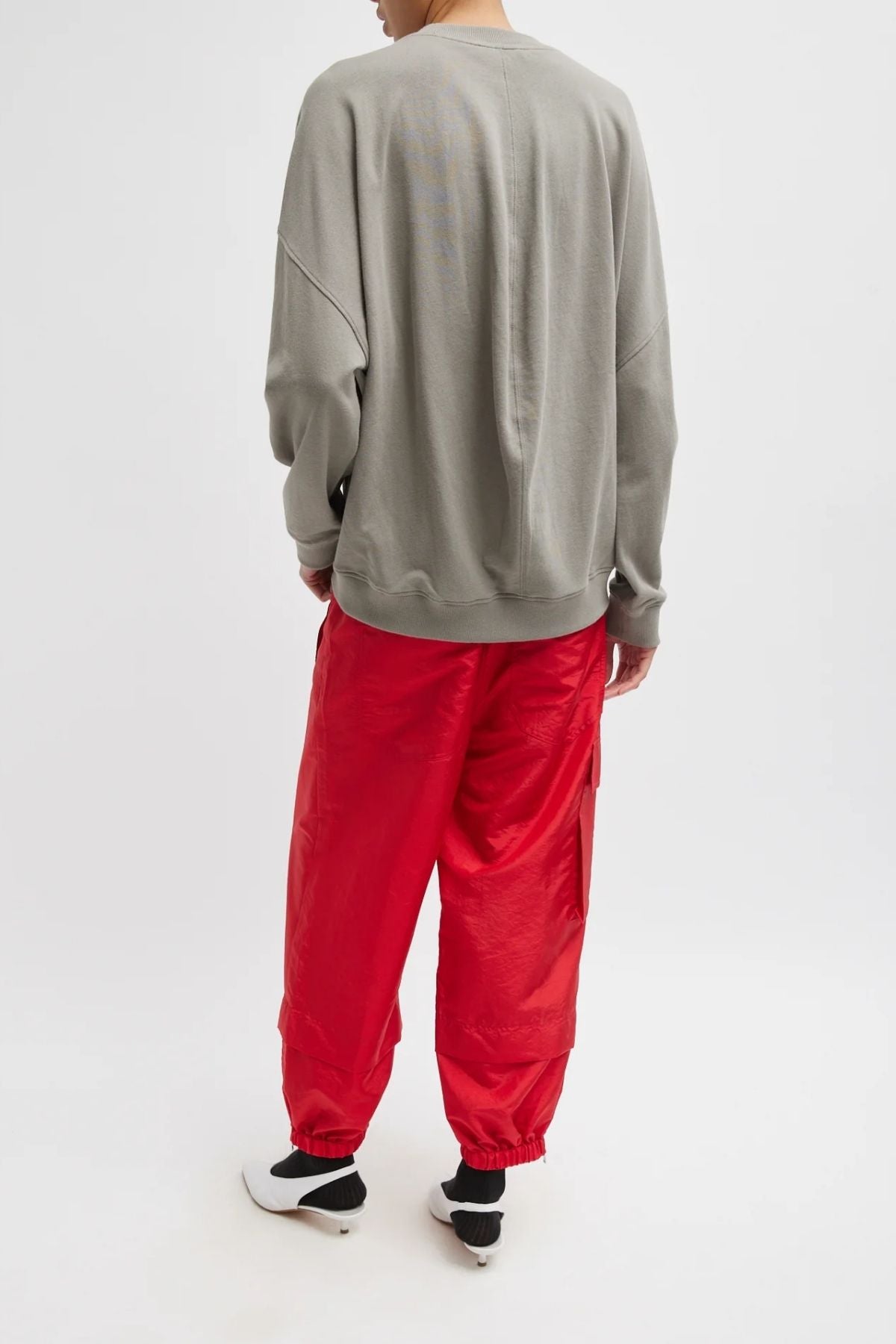 Tibi Crispy Nylon Wilt Pull On Jogger - Red