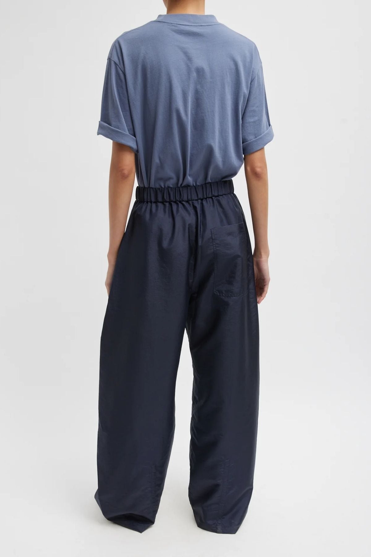 Tibi Crispy Nylon Winslow Pant - Navy