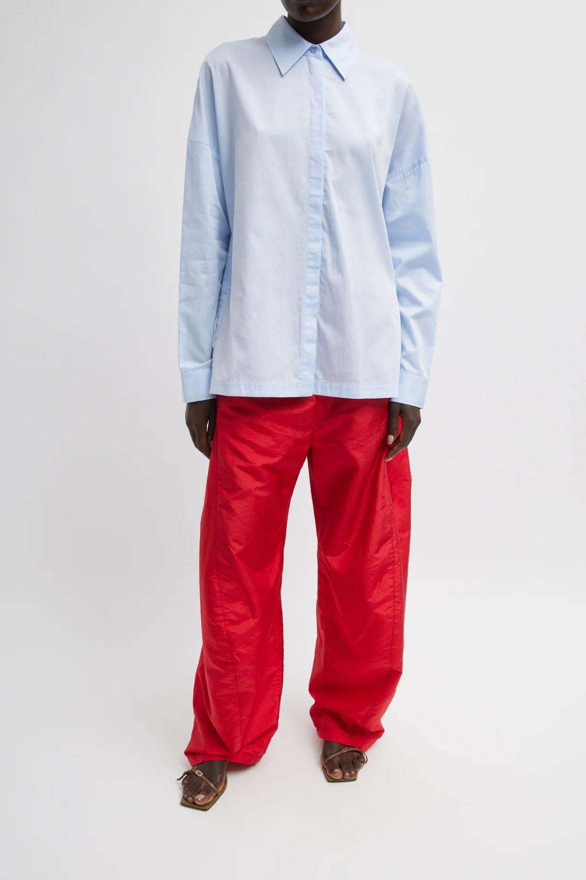 Tibi Gabe Oversized Shirt - Blue