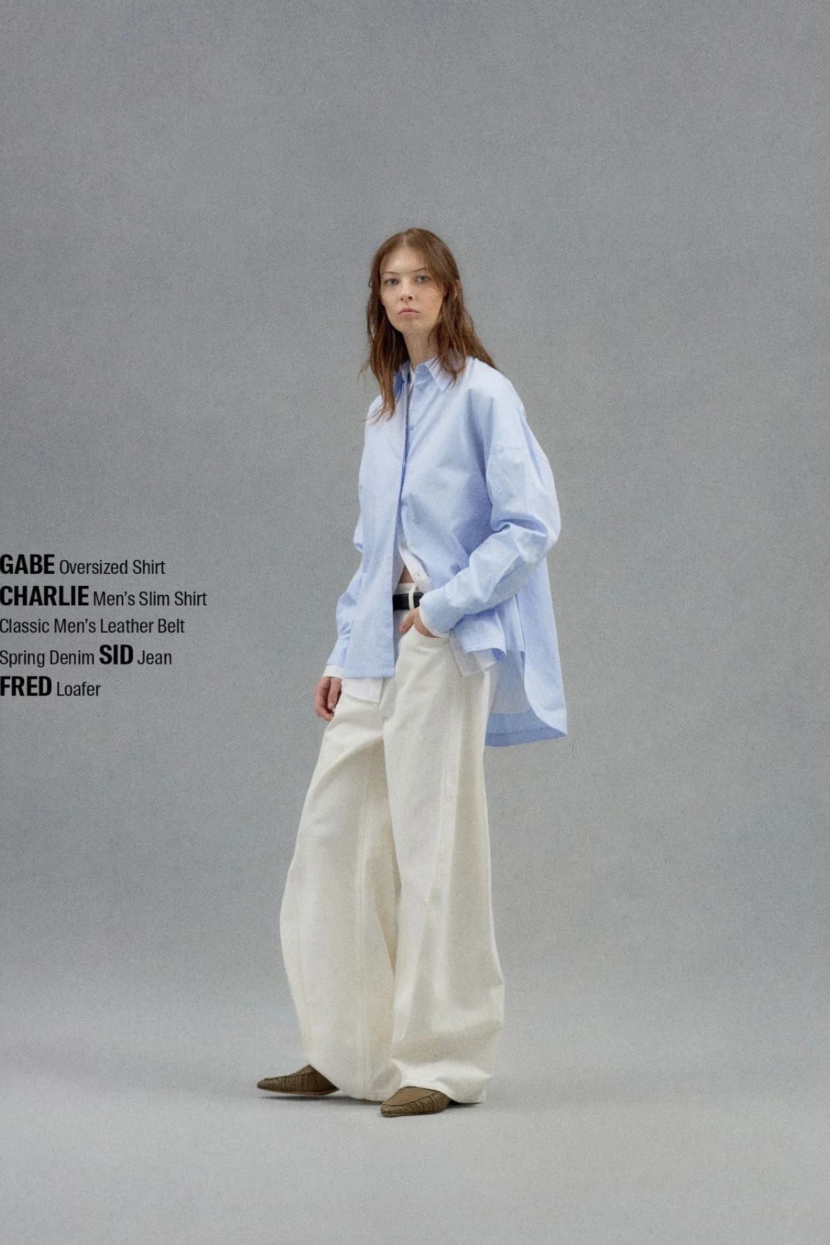 Tibi Gabe Oversized Shirt - Blue