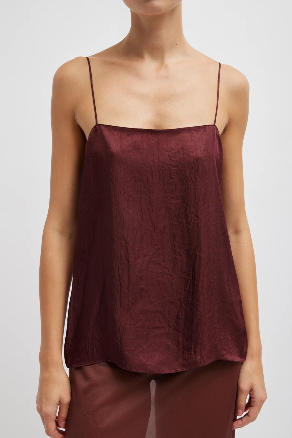 Tibi The Slip Cami - Port Wine