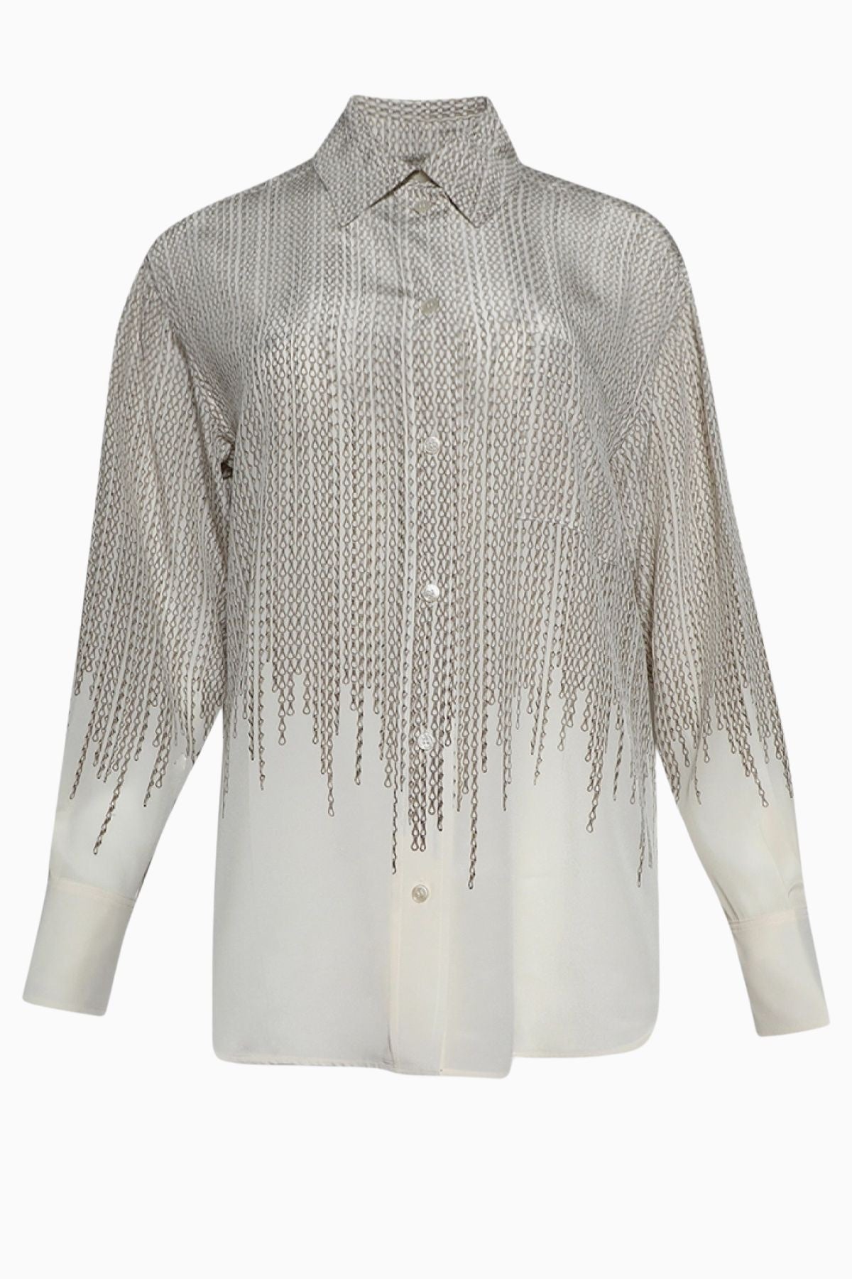 Victoria Beckham Pyjama Shirt - Ivory/ Gold