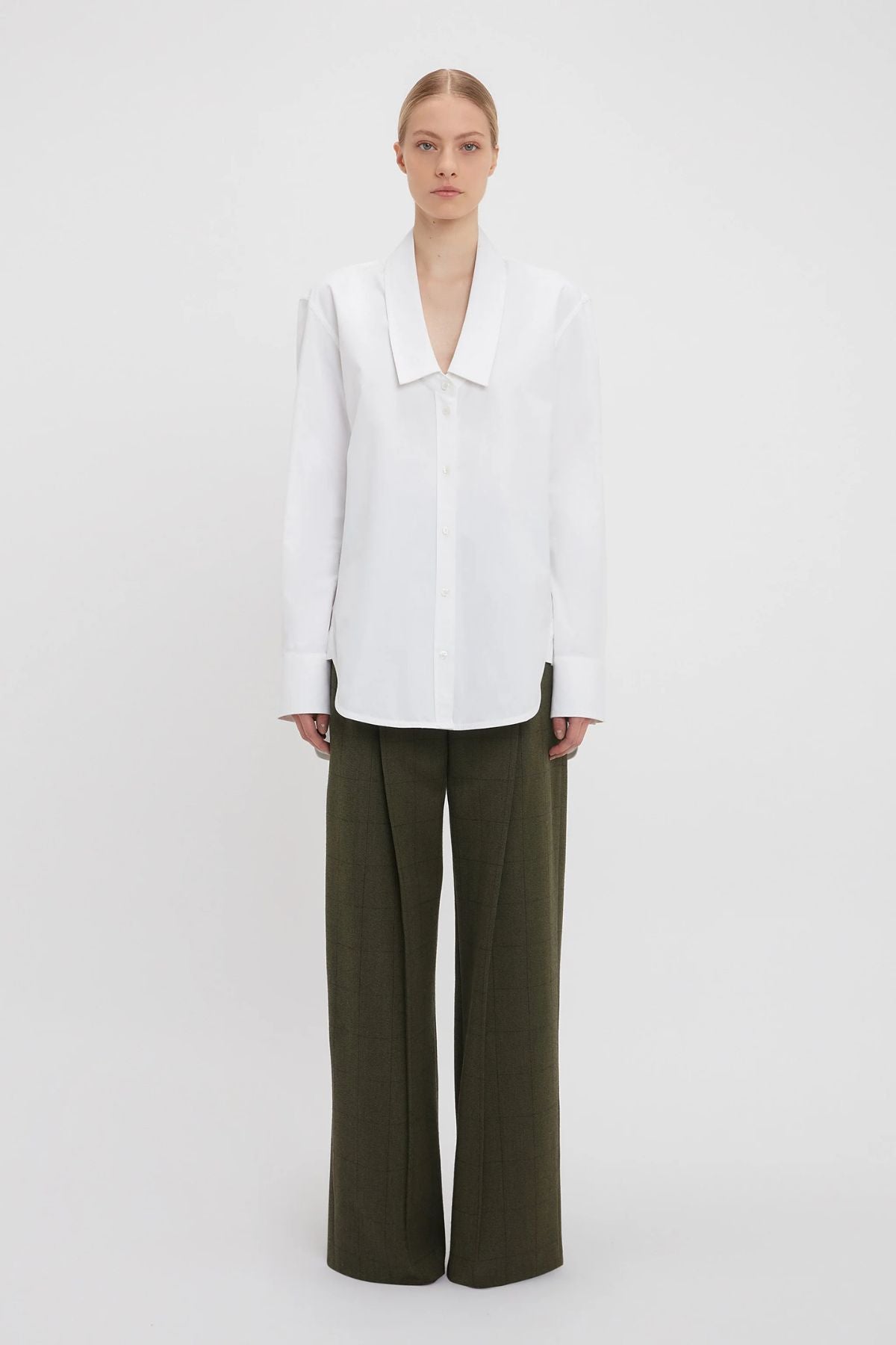 Victoria Beckham Exaggerated Collar Shirt - White