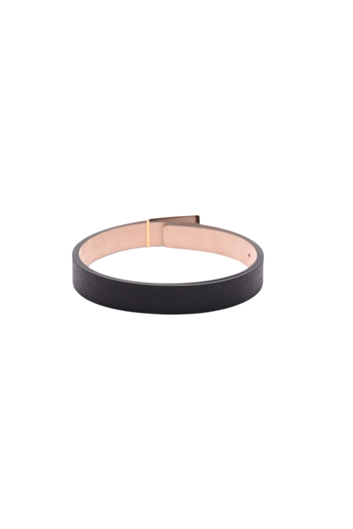 Victoria Beckham Frame Buckle Belt - Grained Black