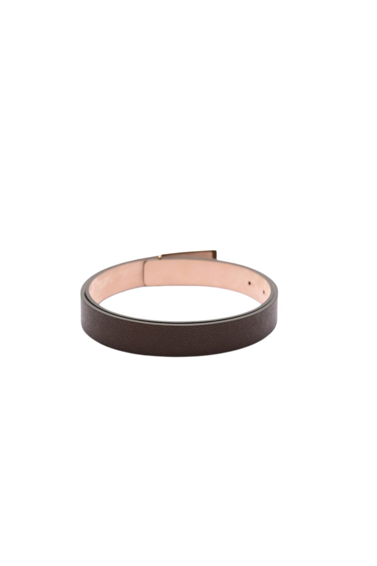 Victoria Beckham Frame Buckle Belt - Grained Khaki