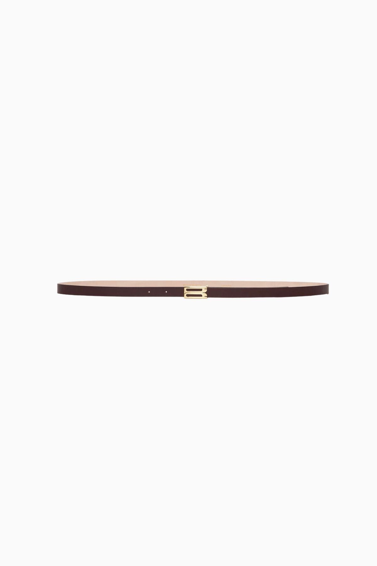 Victoria Beckham Micro Frame Belt - Burgundy