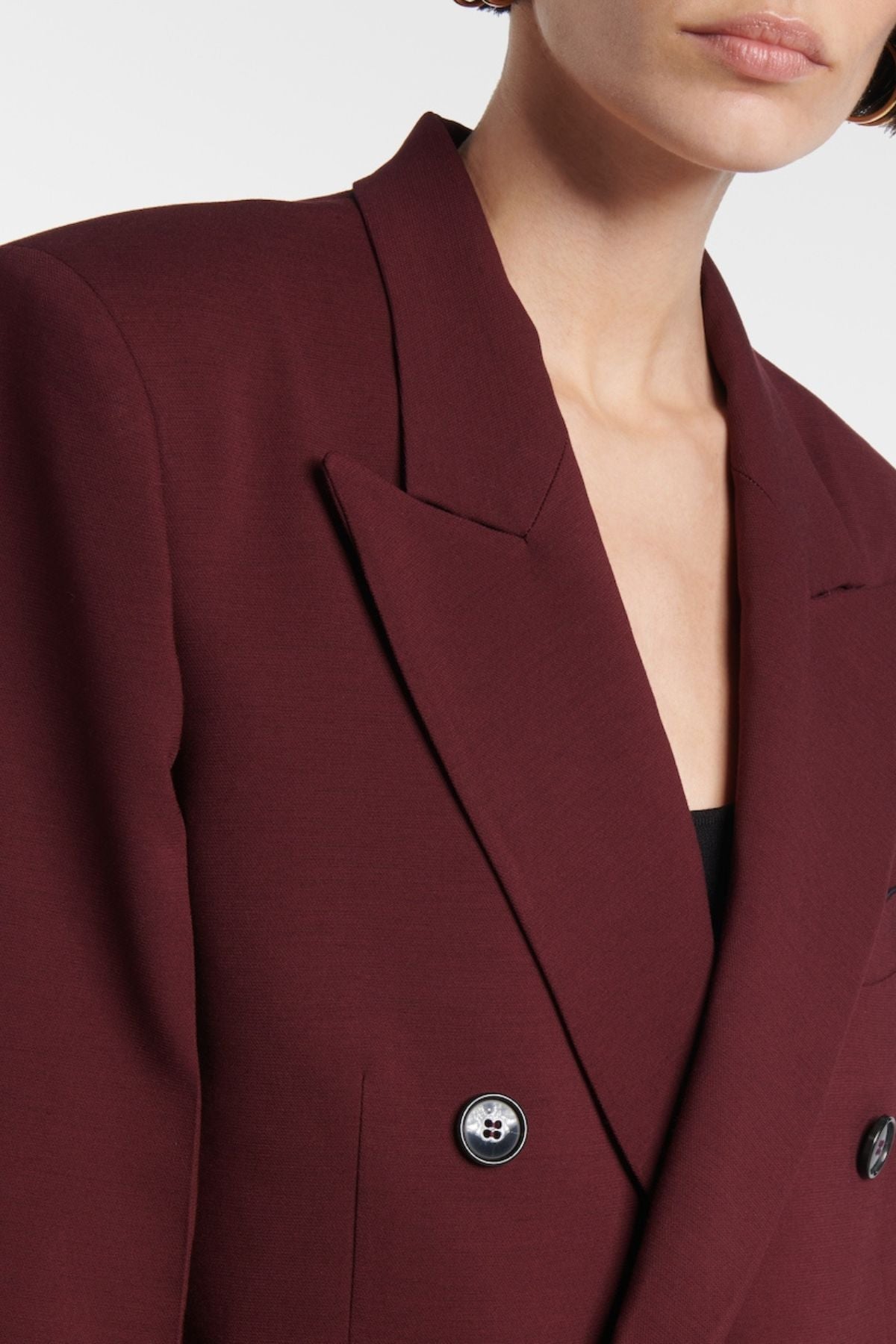 Victoria Beckham Oversized Mens Blazer - Port