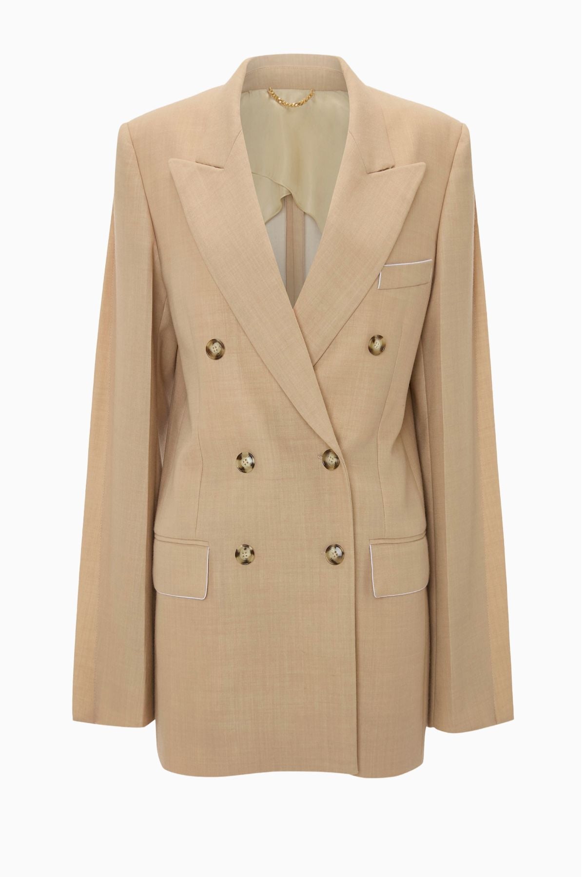 Victoria Beckham Oversized Mens Blazer - Sepia/ Ivory