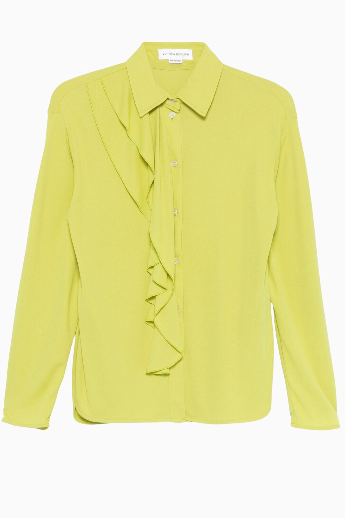 Victoria Beckham Ruffle Detail Blouse - Citrus