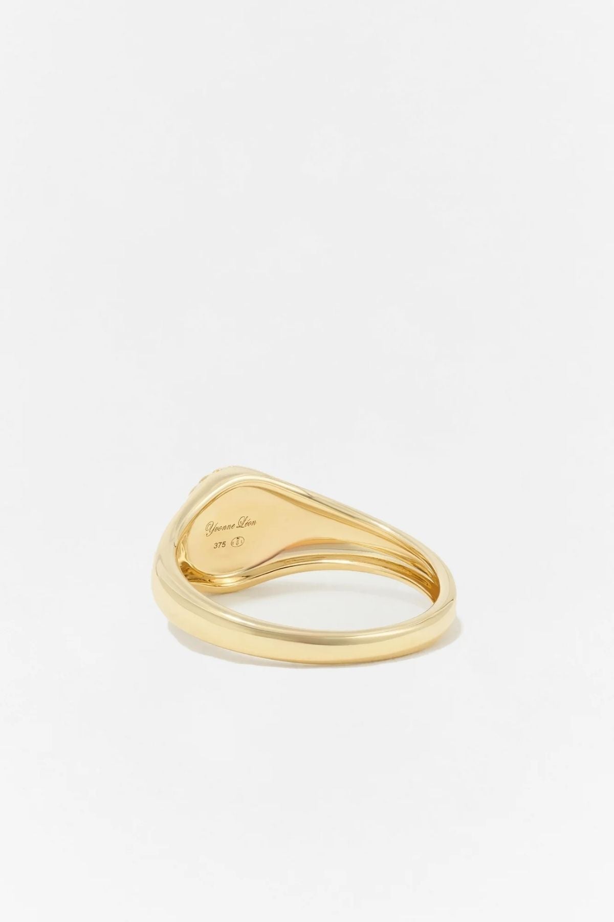 Yvonne Léon Baby Chevaliere Oval Diamond Ring - Yellow Gold