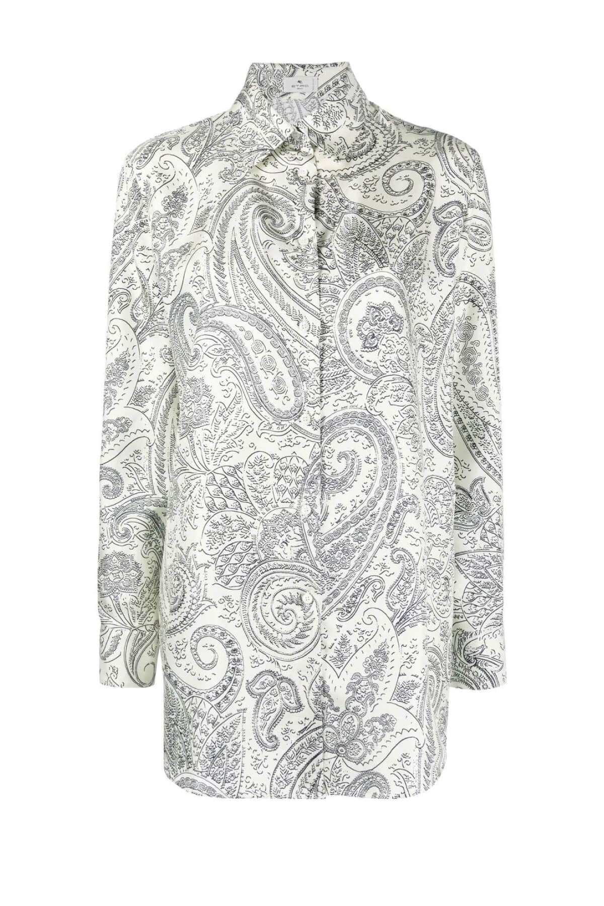 Etro Paisley Print Silk Shirt - Black/ White – Grace Melbourne