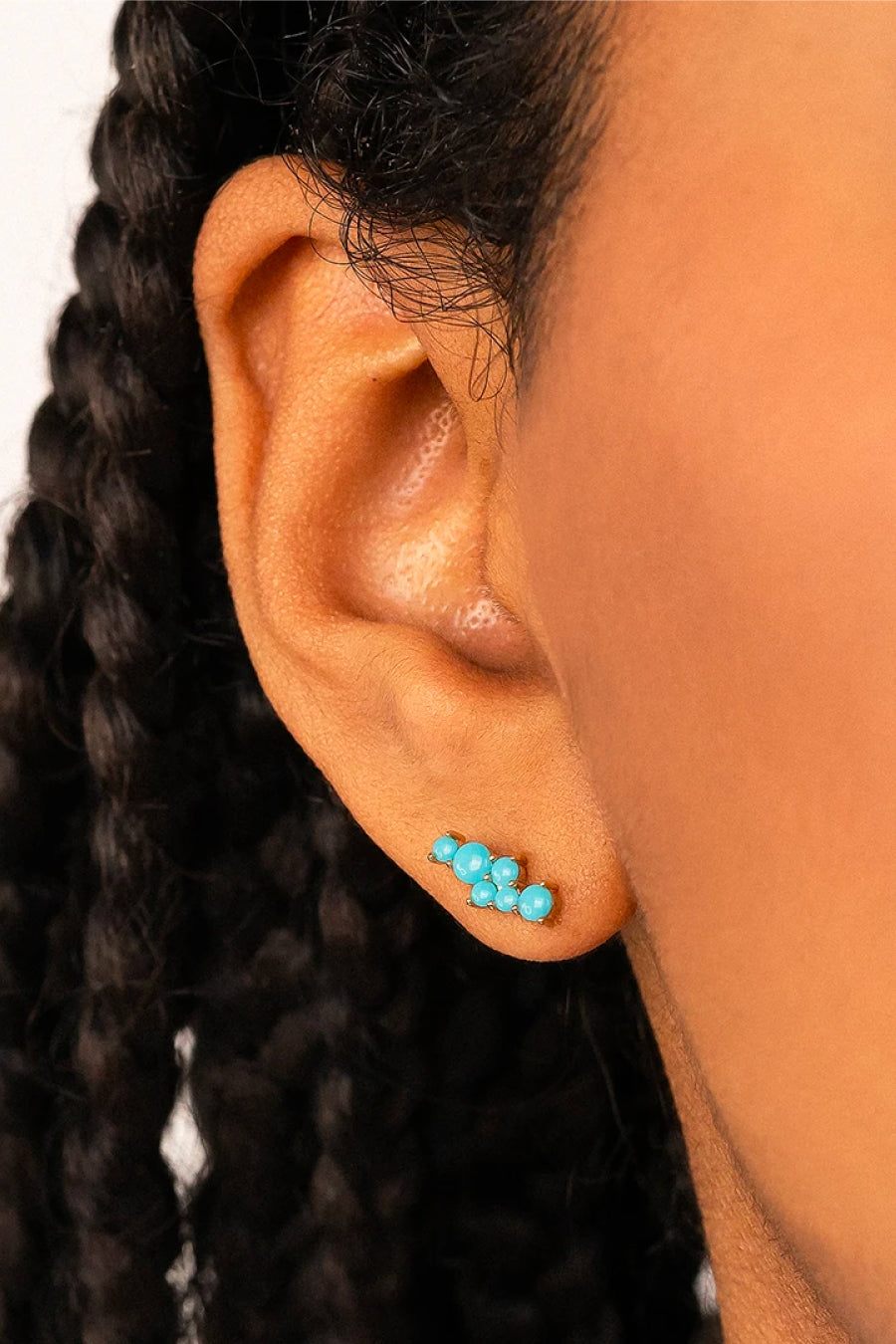 Turquoise deals pierced earrings